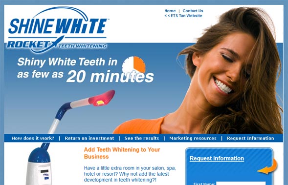 Shine White teeth whitening site